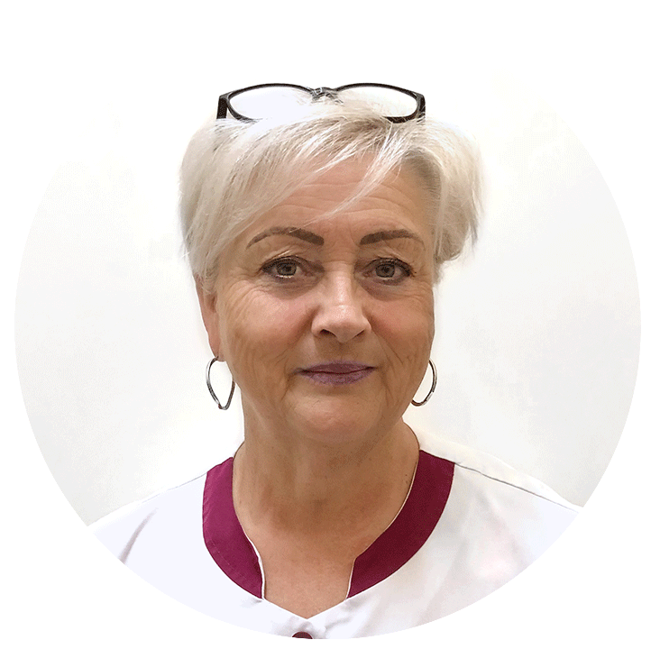 Frau Winkler Mitarbeiterin der Podologie und medizinische Fußpflege in München